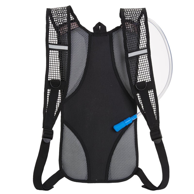 Black Mountain Products Hydration Pack - 2 Liter Water Bladder with Extra Large Storage Compartment, Blue - Image 3